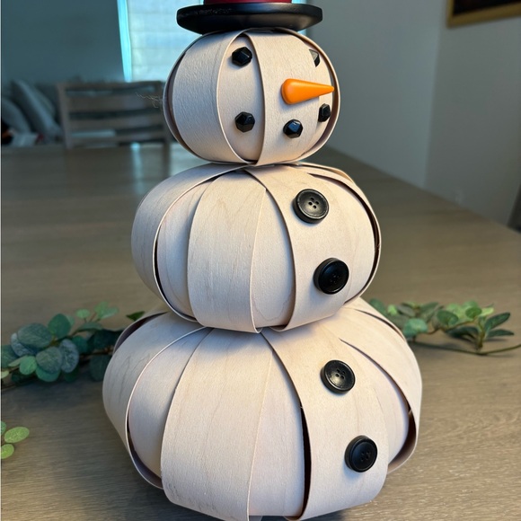 Longaberger Snowman Decor with Black and Orange Accents - Picture 3 of 12